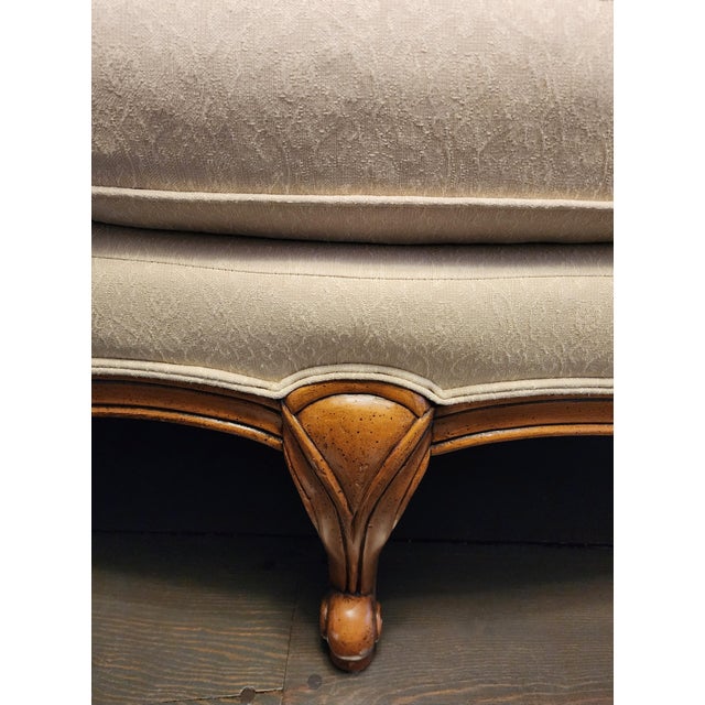 Early 21st Century Vintage Ethan Allen Damask Settee Sofa Chairish