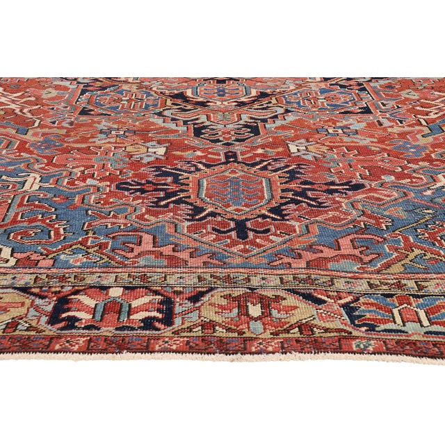 Antique Persian Heriz Rug, 09'06 X 12'03 For Sale - Image 4 of 10