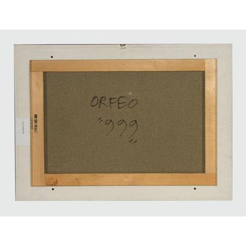 Contemporary Armando Orfeo, Card Game, 1999, Oil Painting, Framed For Sale - Image 3 of 4