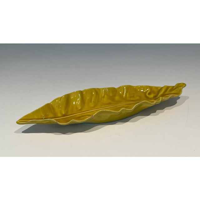 Yellow Yellow ceramic bowl (slight damage to the side). Marked French work. For Sale - Image 8 of 10