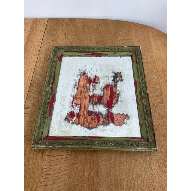Antique Wall Mirror With Copper For Sale - Image 11 of 17