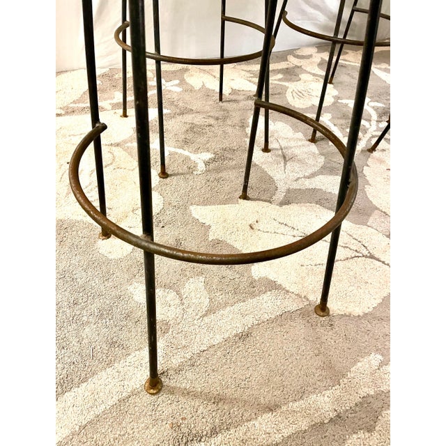 Vintage Wrought Iron Outdoor Patio Chairs For Sale - Image 9 of 12