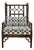 Vintage Very Large Chinoiserie Wrapped Rattan Wingback Chair in the Style of Ficks-Reed For Sale