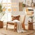 Rattan Accent Chair for Living Room, Mid Century Modern Wood Side Chair, Comfy Bamboo Armchair for Bedroom Reading Nook, Boho Home Decor For Sale - Image 6 of 10