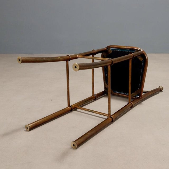 Metal Vintage Brass Stools, Set of 3 For Sale - Image 7 of 9