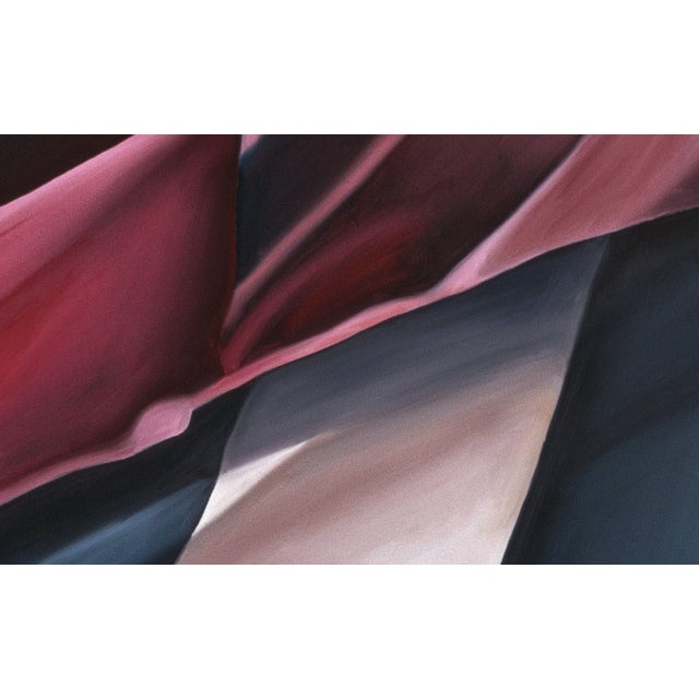 Textile 2000s "Strawberry and Ribbon" Gallery Wrapped Oil Painting by Judith Moore For Sale - Image 7 of 10