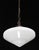 Mid 20th Century Restored Art Deco Opaline Glass Flying Saucer Pendant Light For Sale - Image 4 of 8