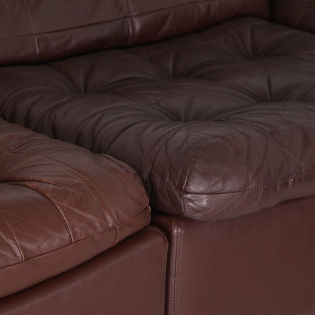 Brown Modular Leather Sofa from Laauser, 1970s For Sale - Image 8 of 18