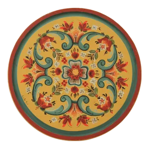 Vintage Hand Painted Wood Trivet