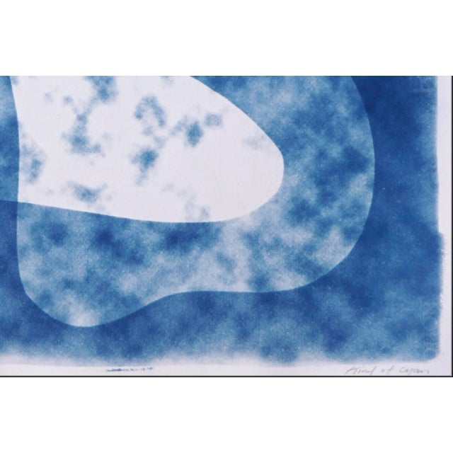 Mid-Century Modern 2023, Abstract Mid-Century Modern Shapes, Handmade Monotype of "Dark Cloudy Shapes" For Sale - Image 3 of 8