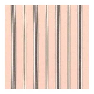 Schumacher Coco Stripe Fabric in Blush For Sale