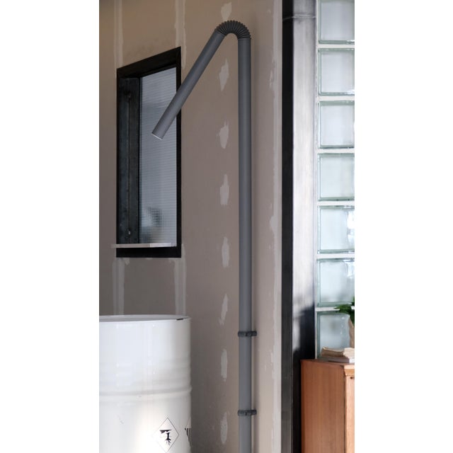 The Huge Straw is a bold floor lamp built with off-the-shelf hardware store components. Reminiscent of a drinking straw,...