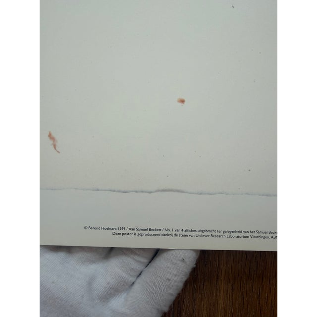 Berend Hoekstra, Aan Samuel Beckett, 1991, Vintage Exhibition Poster Printed in Holland For Sale - Image 4 of 12