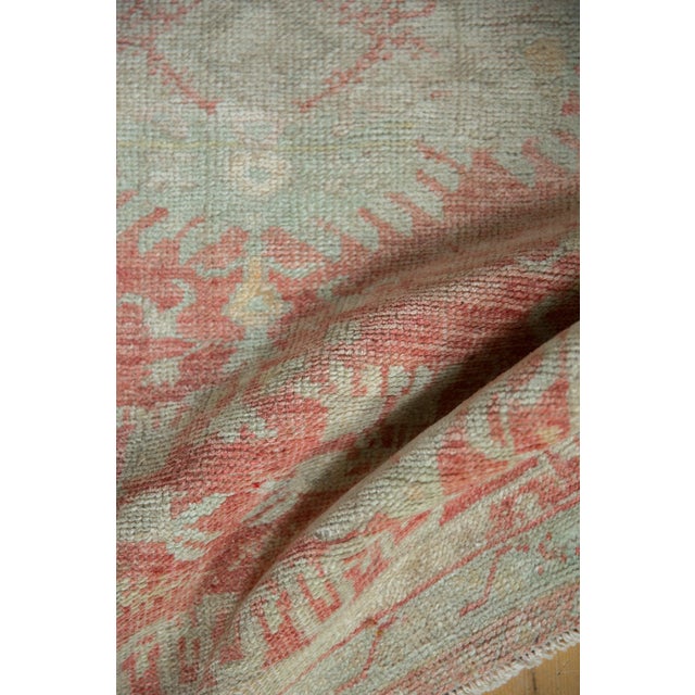 Raspberry Pink Vintage Distressed Oushak Rug Runner - 2'7" x 4'9" For Sale - Image 8 of 9