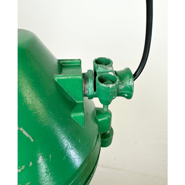 Green Industrial Green Explosion Proof Lamp in Cast Aluminium from Elektrosvit, 1970s For Sale - Image 8 of 18