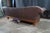 Late 20th Century Baker Furniture Stately Homes Tufted Brown Leather & Walnut Chatsworth Sofa For Sale - Image 14 of 15