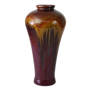Antique Chinese Flambé Pottery Floor Vase, Circa 1910