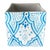 Modern Turquoise Cubic Porcelain Planter For Sale