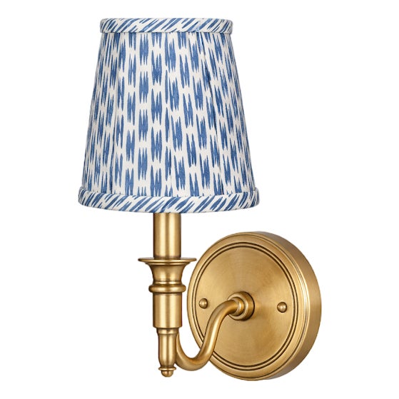 Blue Weave Sconce Shade For Sale