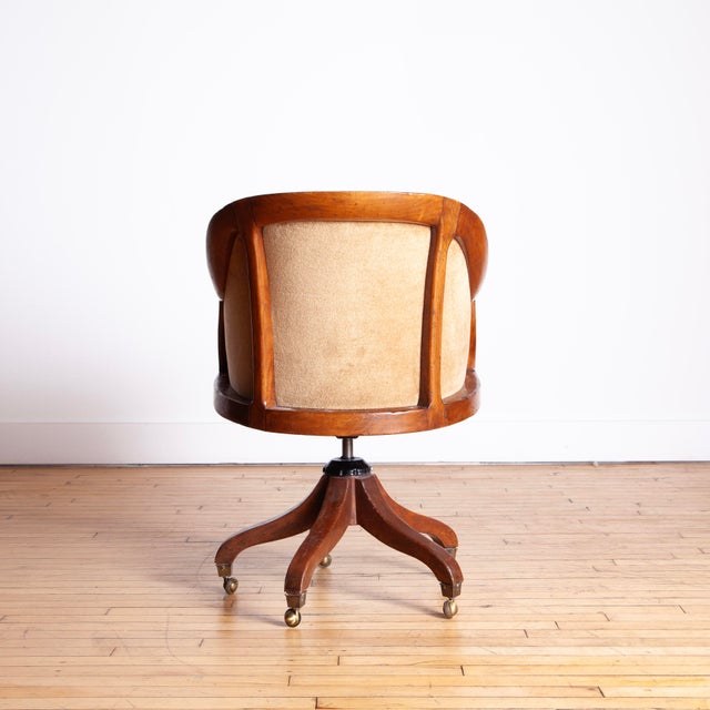 Victorian Attributed to Rose Tarlow Melrose House Desk Chair in Mohair For Sale - Image 3 of 6