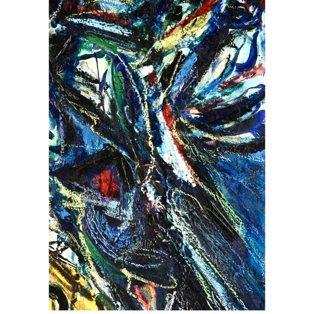 Neoclassical Werner Liebmann, Large German Neo Figuarist Abstract Expressionist Oil Painting Werner Liebmann, c.1980s-1990's For Sale - Image 3 of 14
