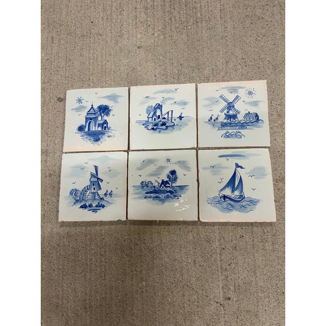 Lot of 8 Delft Tiles For Sale - Image 10 of 10