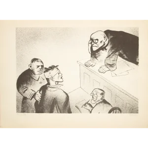 1939 After William Gropper "The Judge", First Edition Period Offset Lithograph