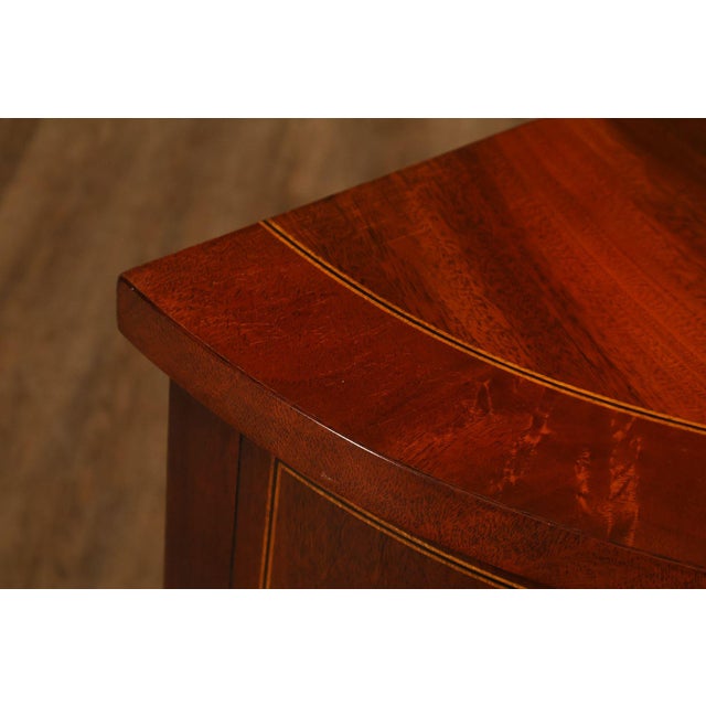 Henkel Harris Mahogany Demilune Console Cabinet Console For Sale - Image 9 of 18