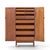 Kipp Stewart for Calvin Mid Century Walnut and Cane Front Cabinet Armoire For Sale - Image 9 of 9