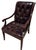 Early 20th Century Regency Style English Tufted Leather Mahogany Arm Chair - 1 of 2 For Sale - Image 5 of 5
