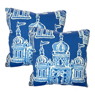 Pair of 22'' Dana Gibson by Stroheim Pillows For Sale