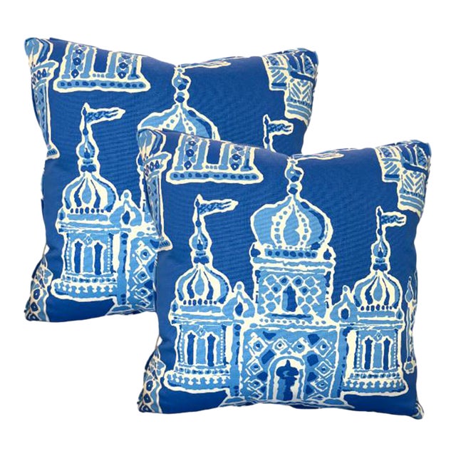 Pair of 22'' Dana Gibson by Stroheim Pillows For Sale