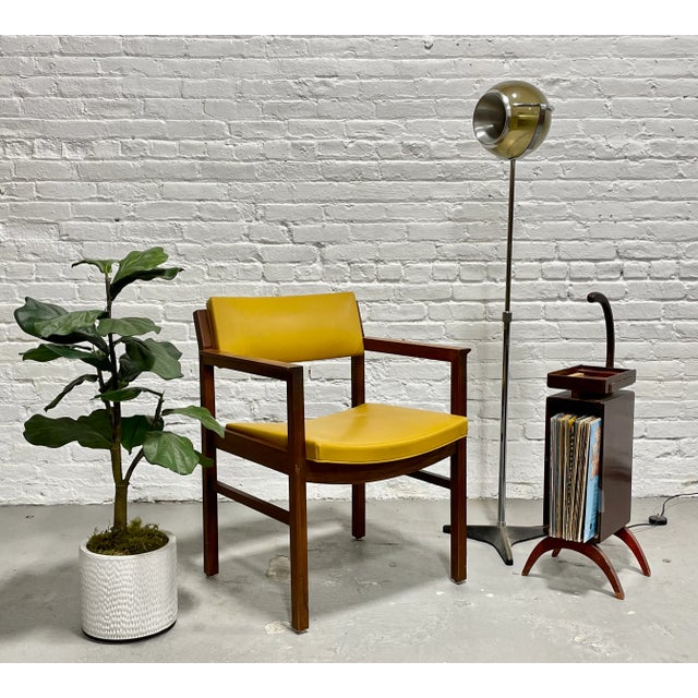 Walnut Mid Century Modern Armchair by Ebena LaSalle of Montreal, circa 1960s. Well made from solid walnut contrasted with...