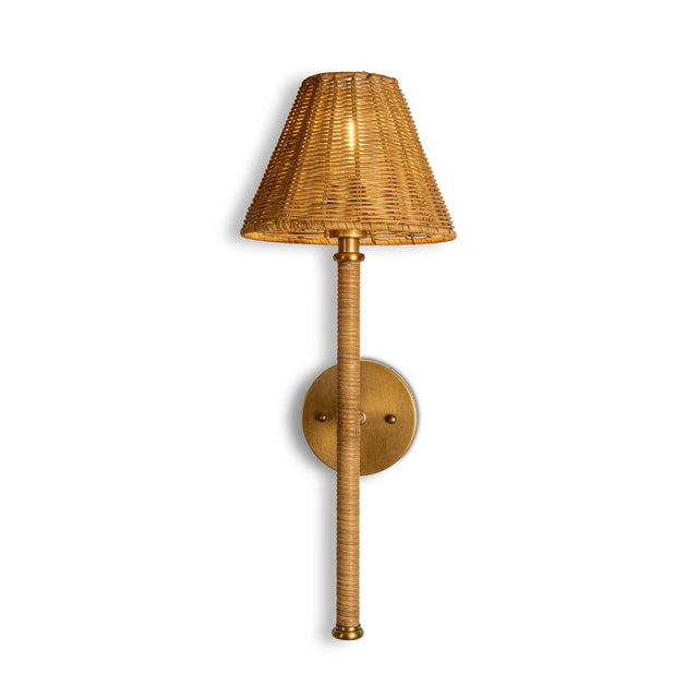 Port 68 Malibu Rattan Wall Sconce For Sale - Image 4 of 7