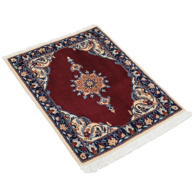 Pasargad DC Red Fine Hand Knotted Silk Rug For Sale - Image 4 of 4
