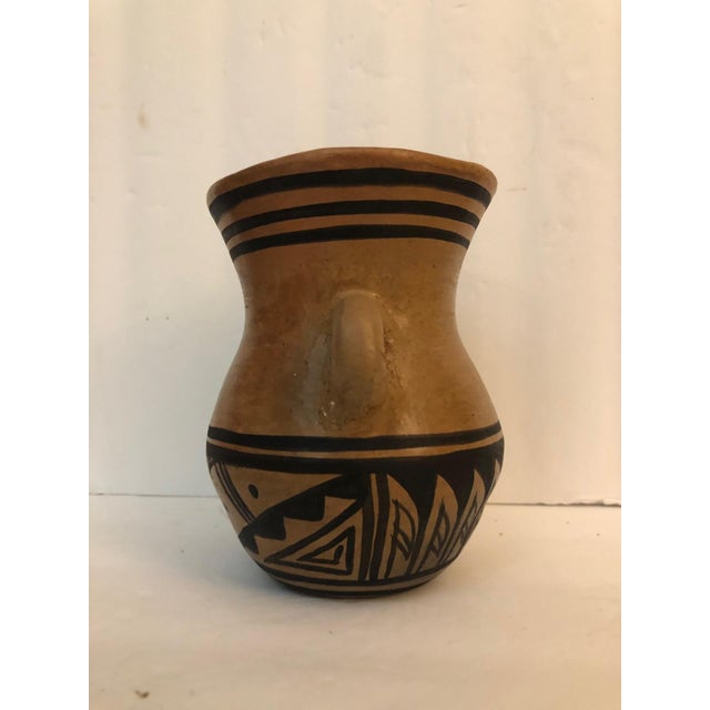 1995 Navajo Pottery Vase With Handles For Sale - Image 6 of 7