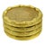 Mid 20th Century Hollywood Regency Gold Gilt Metal Bamboo Style Coasters With Cork - Set of 4 For Sale