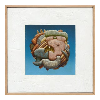 Clayton Anderson "Precious Stones" Surrealist Mixed Media Composition Circa 1970 For Sale