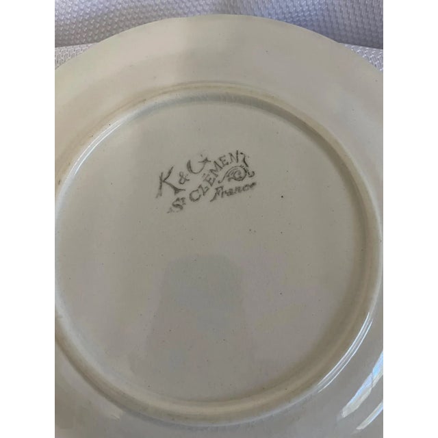 Antique French Faience Saint Clement Asparagus Plate For Sale - Image 11 of 12