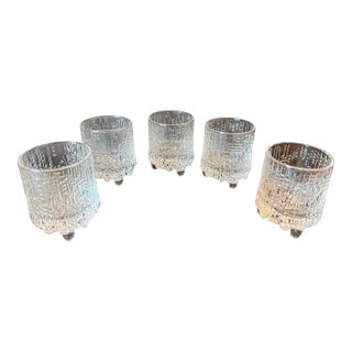 1960s Iittala Ultima Thule Cordial Glasses by Tapio Wirkkala, Set of 5 For Sale