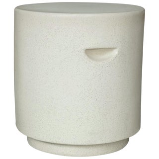Cast Resin 'Aileen' Side Table, White Stone Finish by Zachary A. Design For Sale