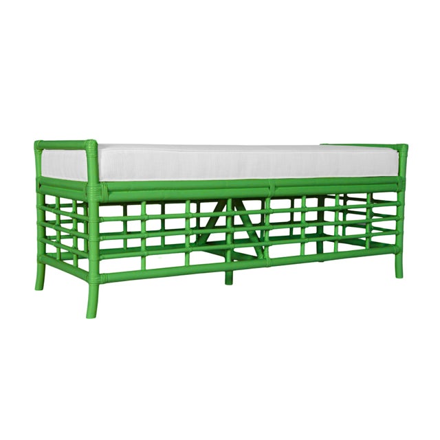 Not Yet Made - Made To Order Luna Bench - Bright Green For Sale - Image 5 of 7