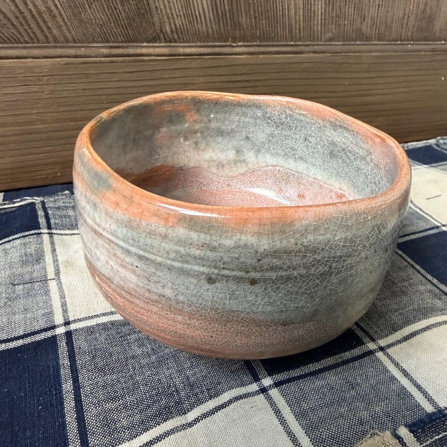Japanese Raku-Ware Matcha Chawan Tea Bowl, 1970s For Sale - Image 4 of 10