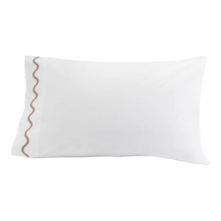 Erin Gates x Kassatex Ripple King Pillowcases in Taupe, Set of 2 For Sale