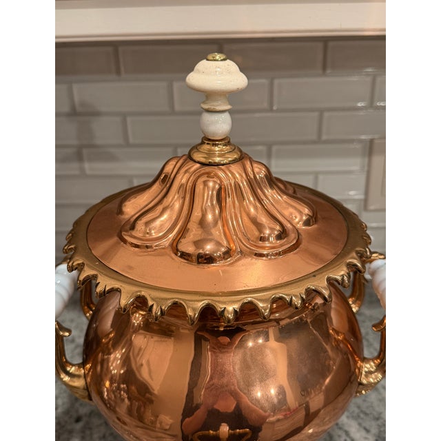 Mid-19th Century Victorian Copper & Brass Samovar Tea Urn, England, C. 1860 For Sale - Image 16 of 18