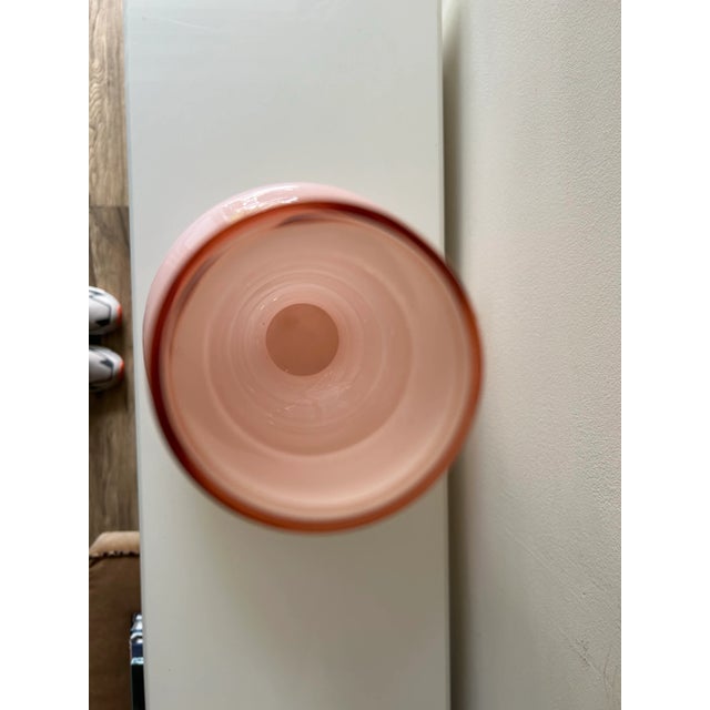 Larry Laslo 1980s Postmodern Pink Glass Bottle Vase-Laslo for Mikasa For Sale - Image 4 of 9