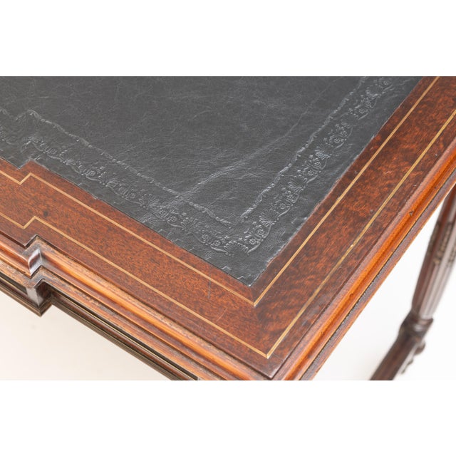 Metal Antique Side Table in Mahogany, 1890s For Sale - Image 7 of 11