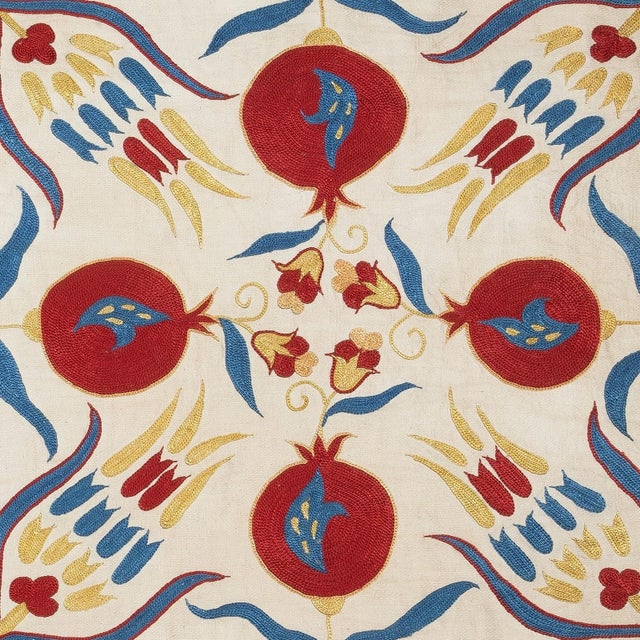 Contemporary 20"x20" Modern 100% Silk Embroidered Pillow Cover. Handmade Cushion Cover For Sale - Image 3 of 8