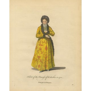 Jefferys, Costume of a Princess of Wallachia, Engraving, 1749 For Sale