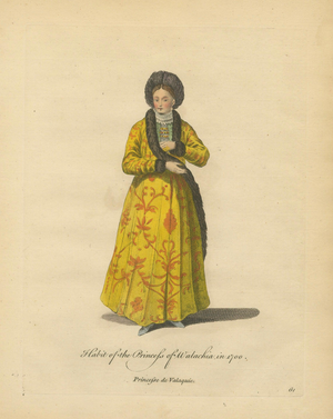 Jefferys, Costume of a Princess of Wallachia, Engraving, 1749
